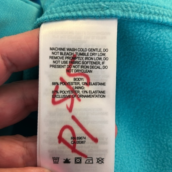 Mountain Hardwear Women's Turquoise Long Sleeve Fleece Hoodie Jacket Size M - Picture 10 of 10